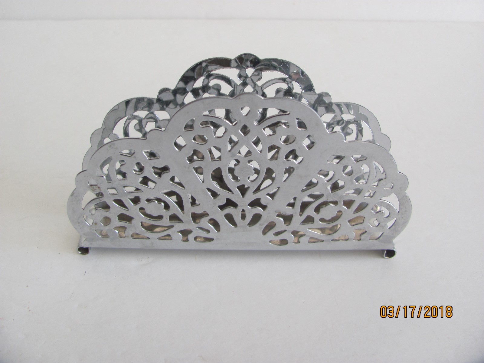 Vintage Irvin Ware Irvinware Chrome Napkin Holder & Trivet