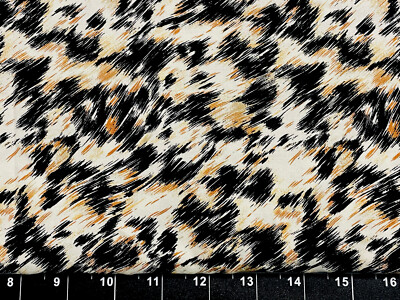 Tina Scrap 9 x21  Fur Hair Cheetah Leopard Jaguar Animal Print Cotton Fabric