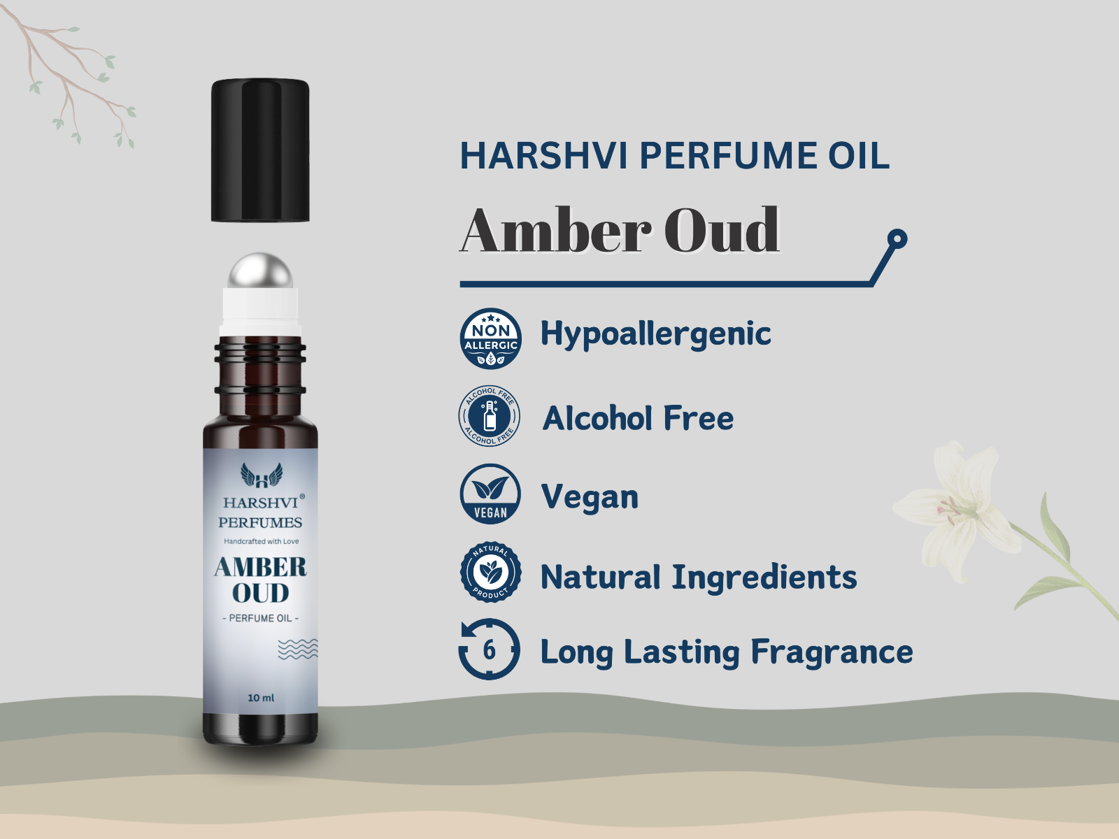 Amber Oud Perfume Oil / CPO | Warm & Woody Scent | Long-lasting Unisex Attar