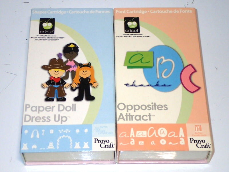 Lot of 2 Cricut Cartridges Paper Doll Dress Up &