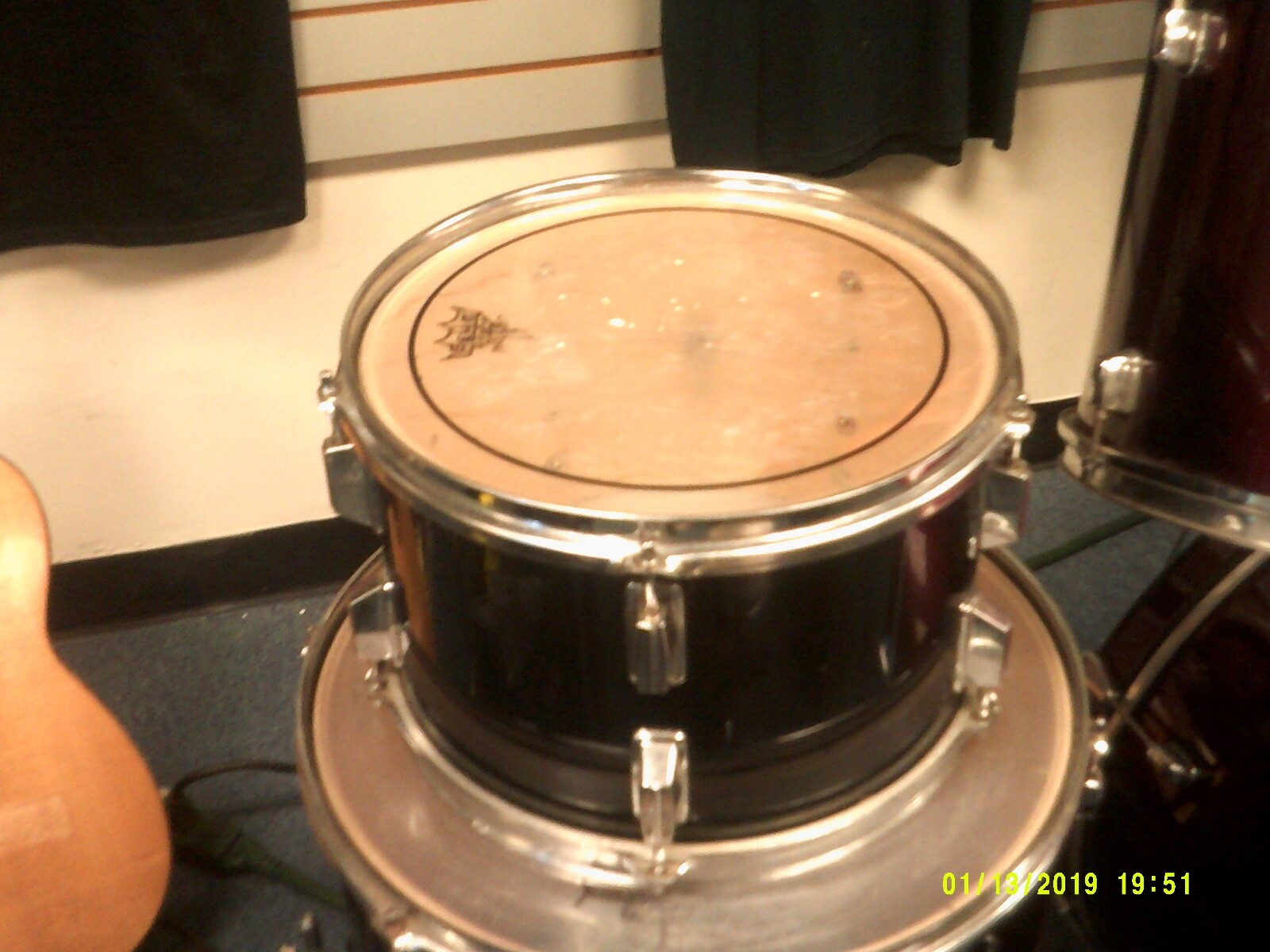 rhythm art  12 dia by 10  deep  Tom drum  black