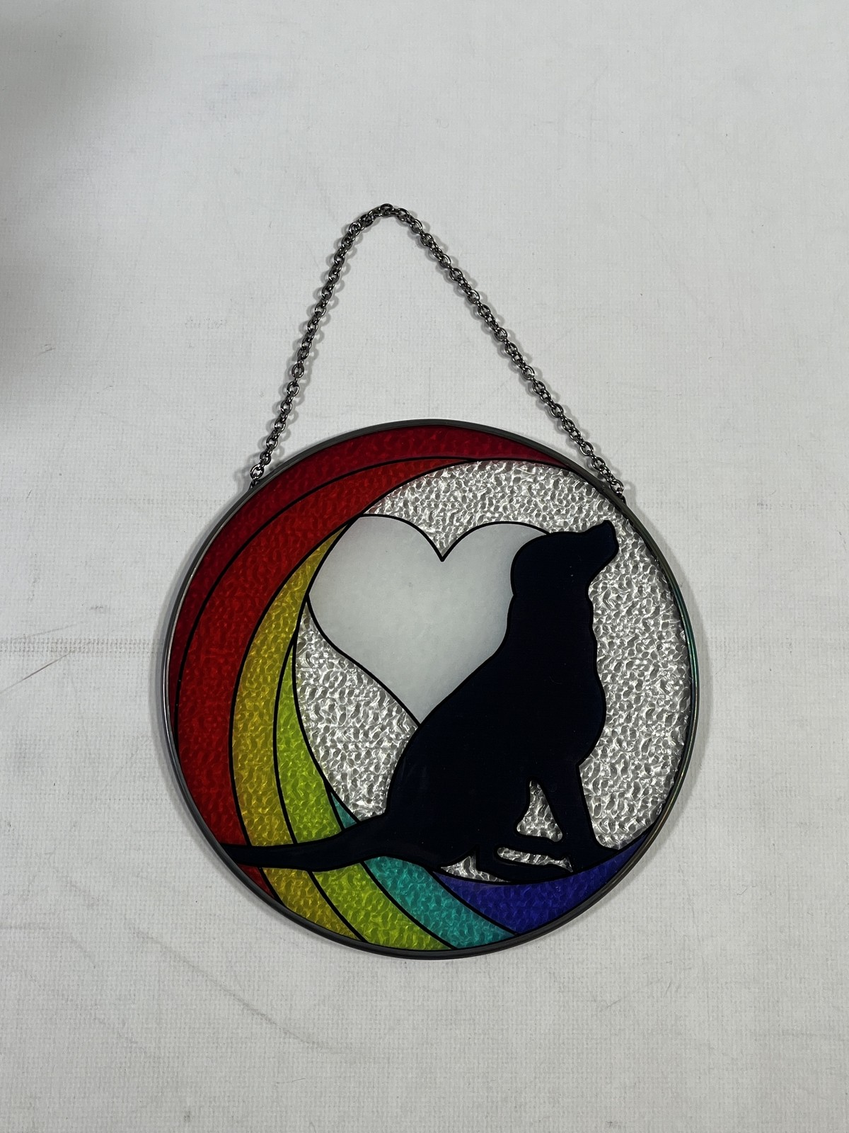 Dog Memorial Stained Glass Window Dog Decoration NEW