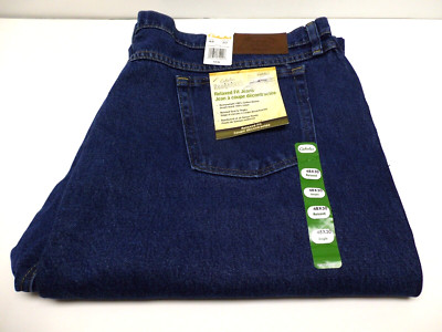 Men's Cabela's Roughneck Relaxed Fit Jeans 48 x 30 Heavyweight Dark Wash Blue