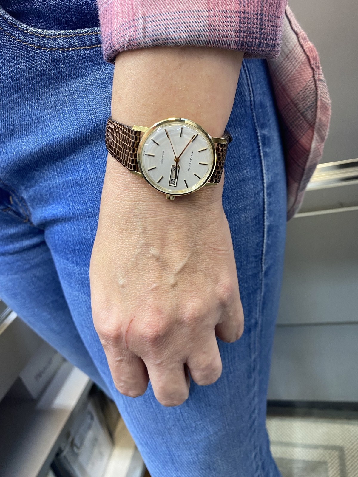 Tiffany & Co. ゴールドメッシュ手巻き時計 14K TIFFANY ＆ Co．／International