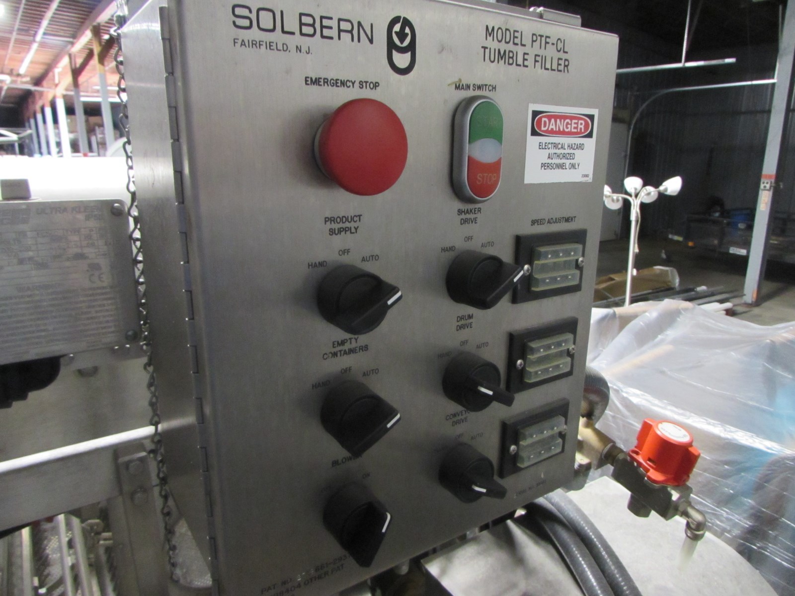 Solbern Tumble Filler Model PTF-CL w/ Conveyor