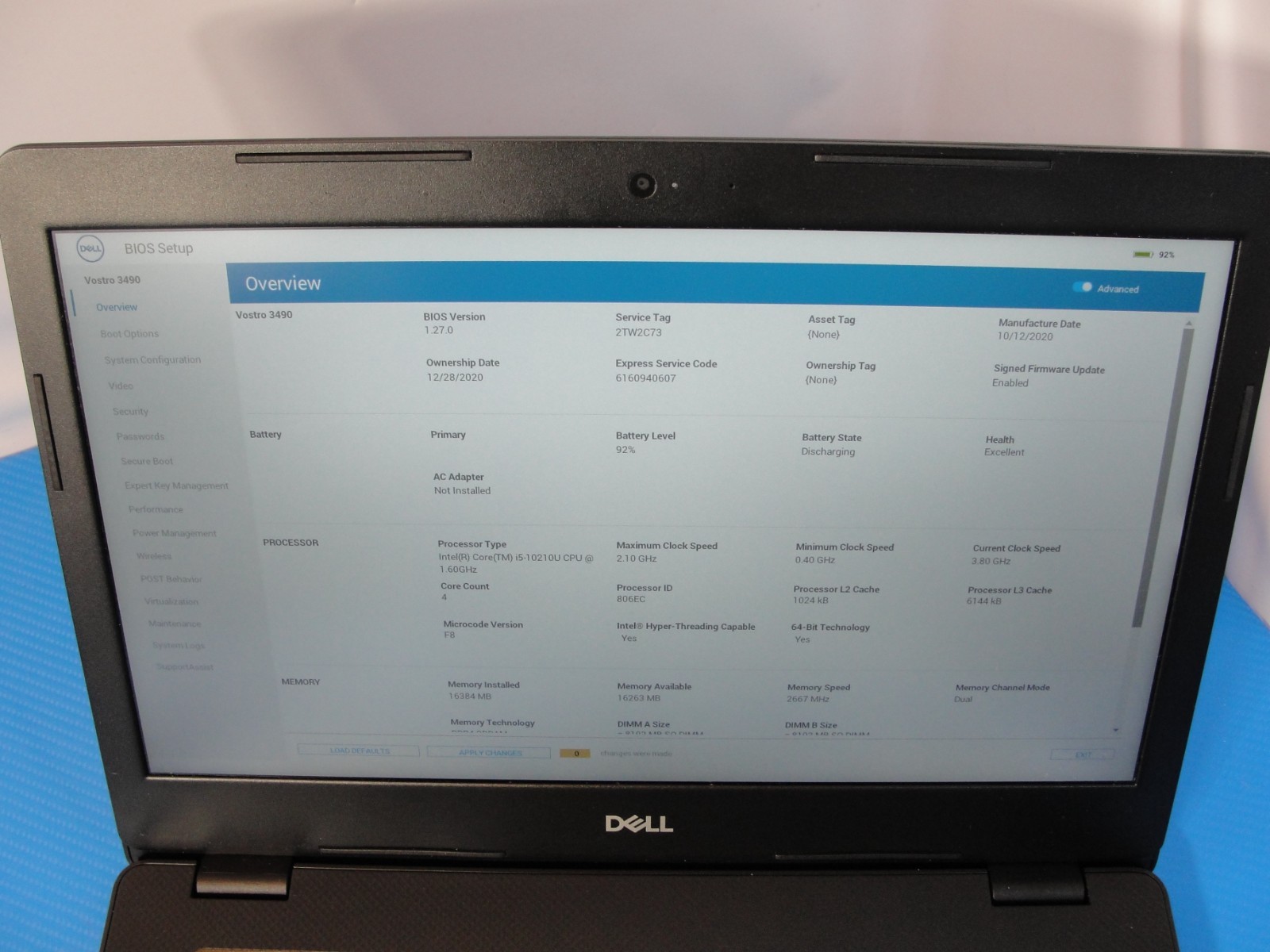 Dell Vostro 3490 14" i5-10210U 1.60GHz 16GB RAM Laptop (No SSD) - Thumbnail 2