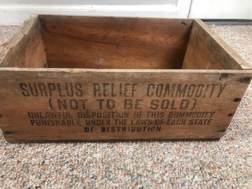 Antique Santa Clara Prunes Wood Box Crate Elmhurst California Surplus Relief
