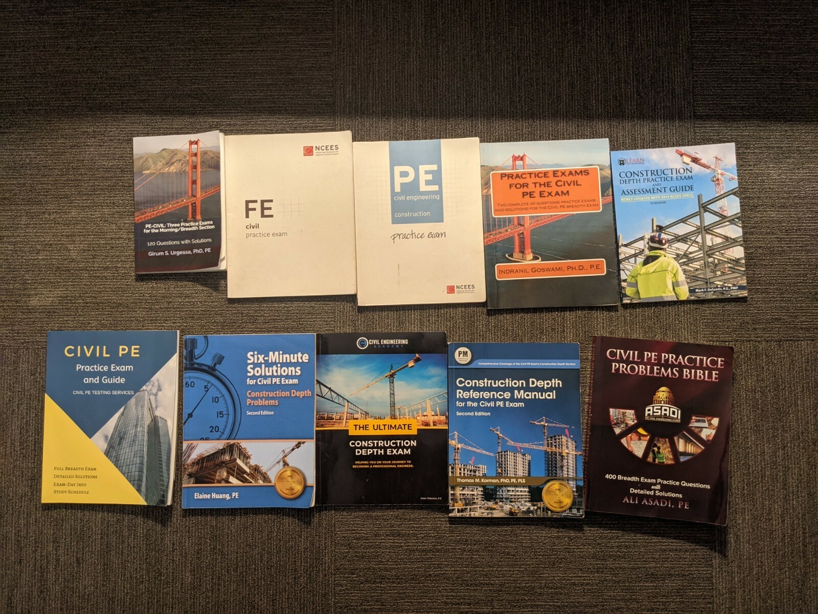 Civil Construction PE Exam Practice Books and EET Book | eBay