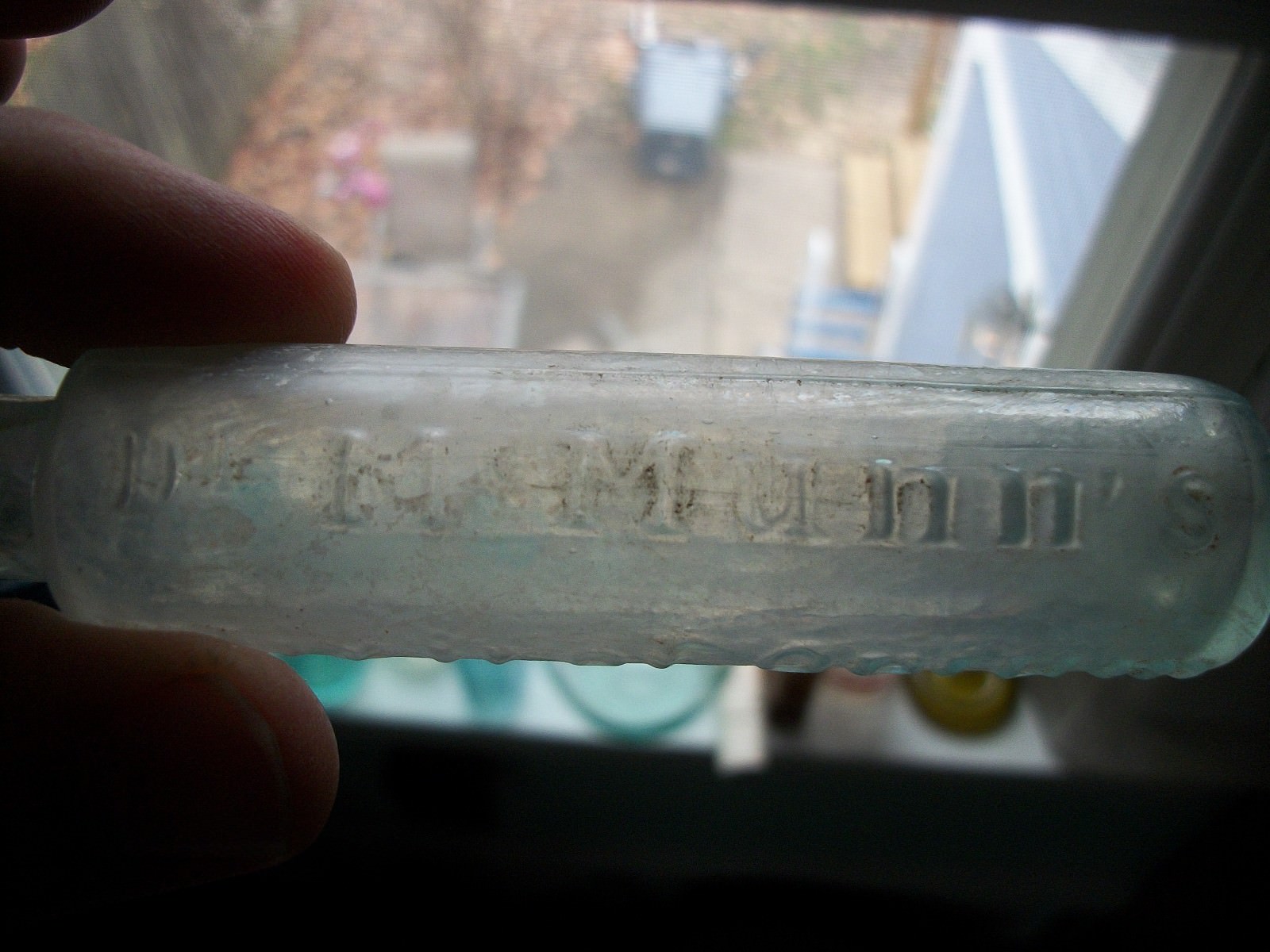 EARLY FLARED LIP OPEN PONTIL DR MCMUNN'S ELIXIR OF OPIUM QUACK MED 1850s WHITTLE
