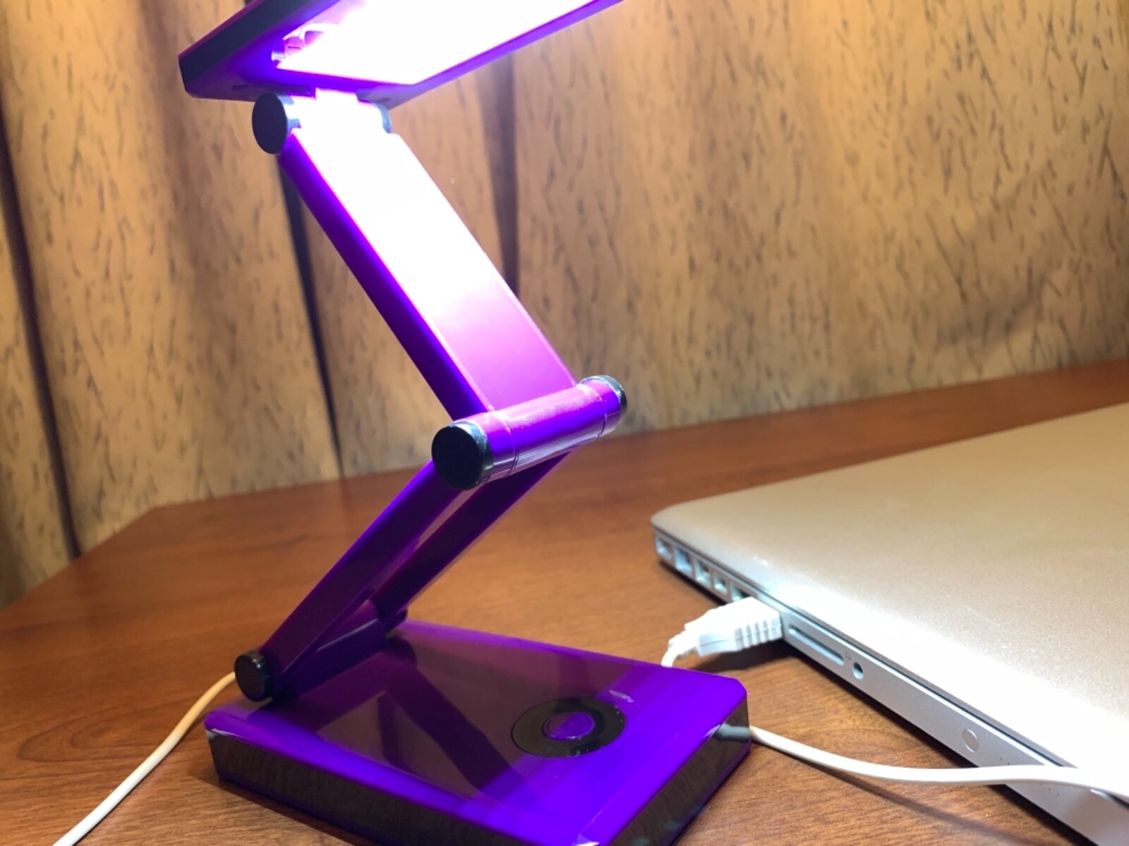 Purple Book Light With Computer Plug In And Battery Operated Not Included