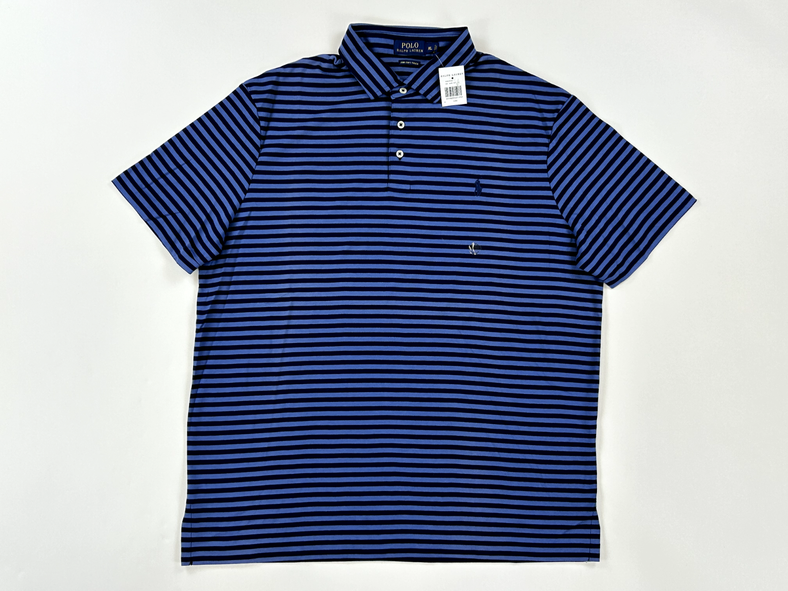 Рубашка поло в полоску Polo Ralph Lauren Pima Soft Touch с коротким рукавом - Темно-синий -