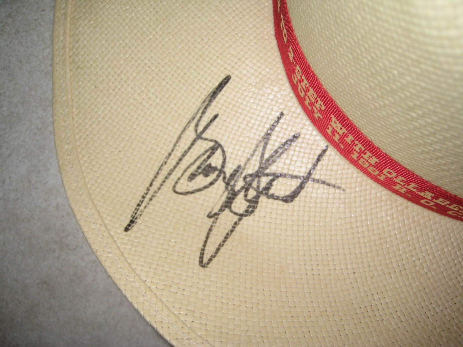 Vintage 1991 GEORGE STRAIT Autograph Signed Cowboy Western Hat USED NO COA