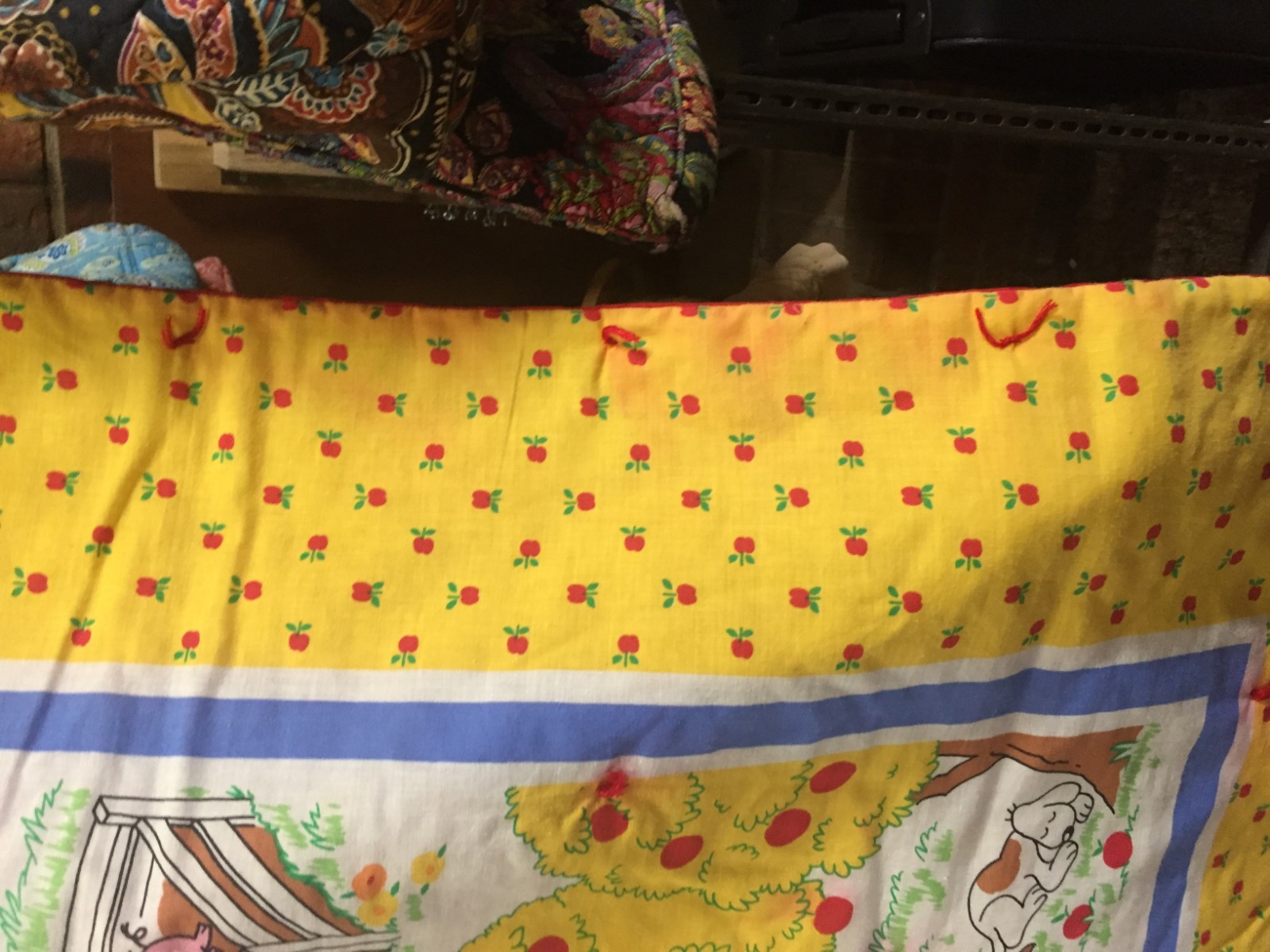 Sesame Street Baby Nursery Quilt Bright Colors Barn Farm Scene with Characters