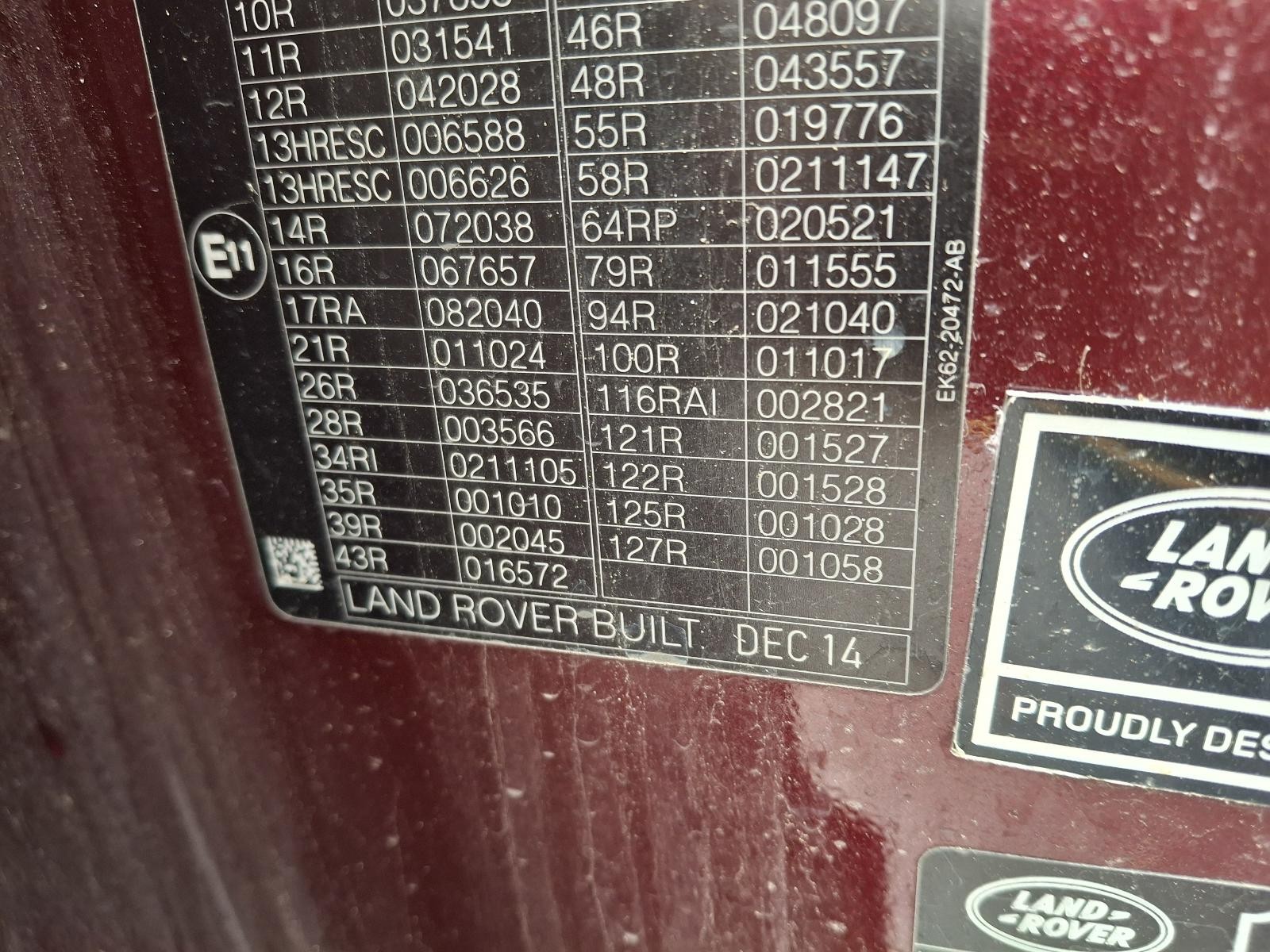 LAND ROVER RANGEROVER SPORT 2013-2022 SEAT BELT LH REAR 2ND ROW, SEAT BELT ONLY, - thumbnail 8