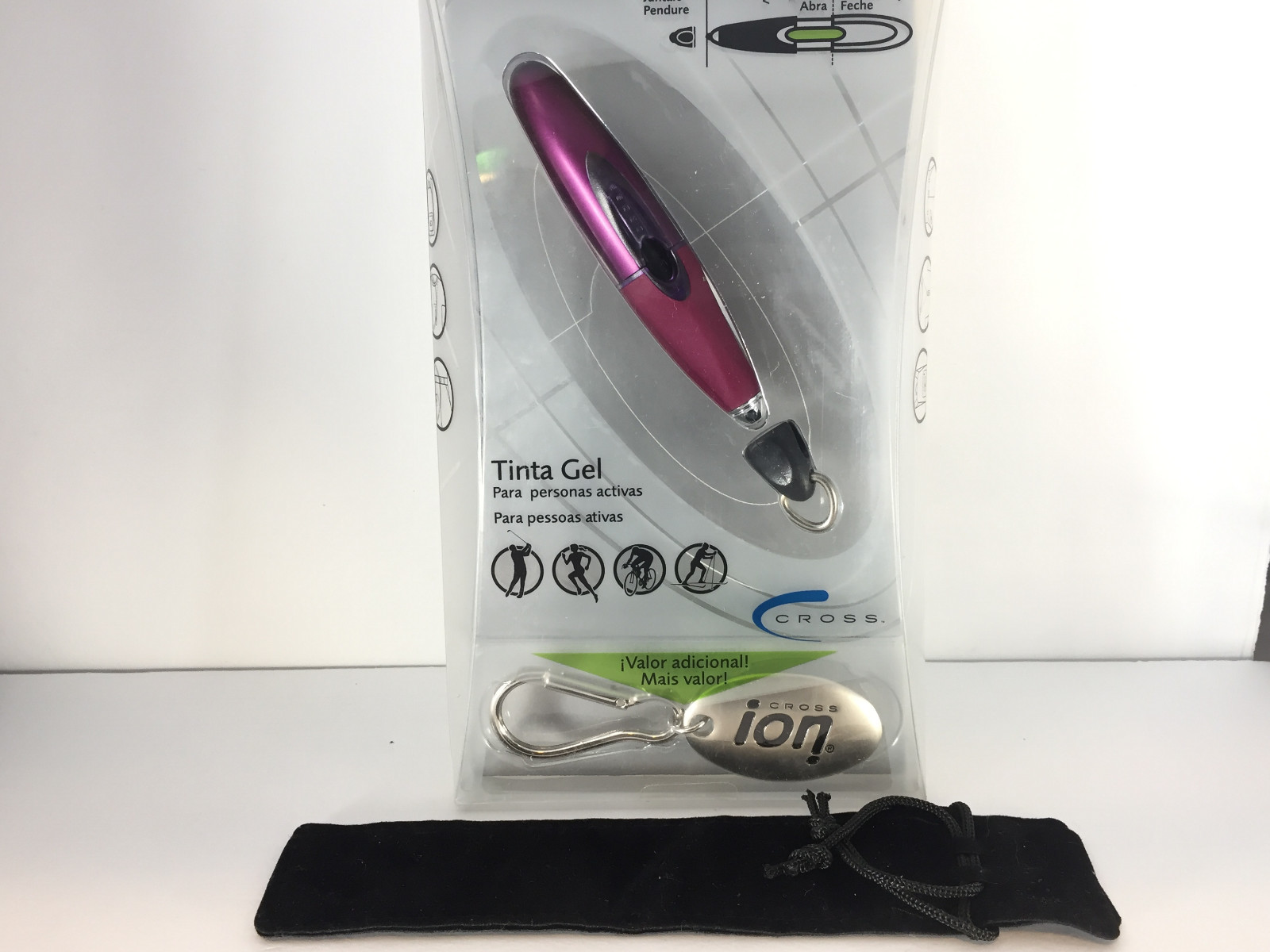 SALE CROSS ION PURPLE-MAROON DELUXE GEL PEN w/QUICK CLIP & KEY