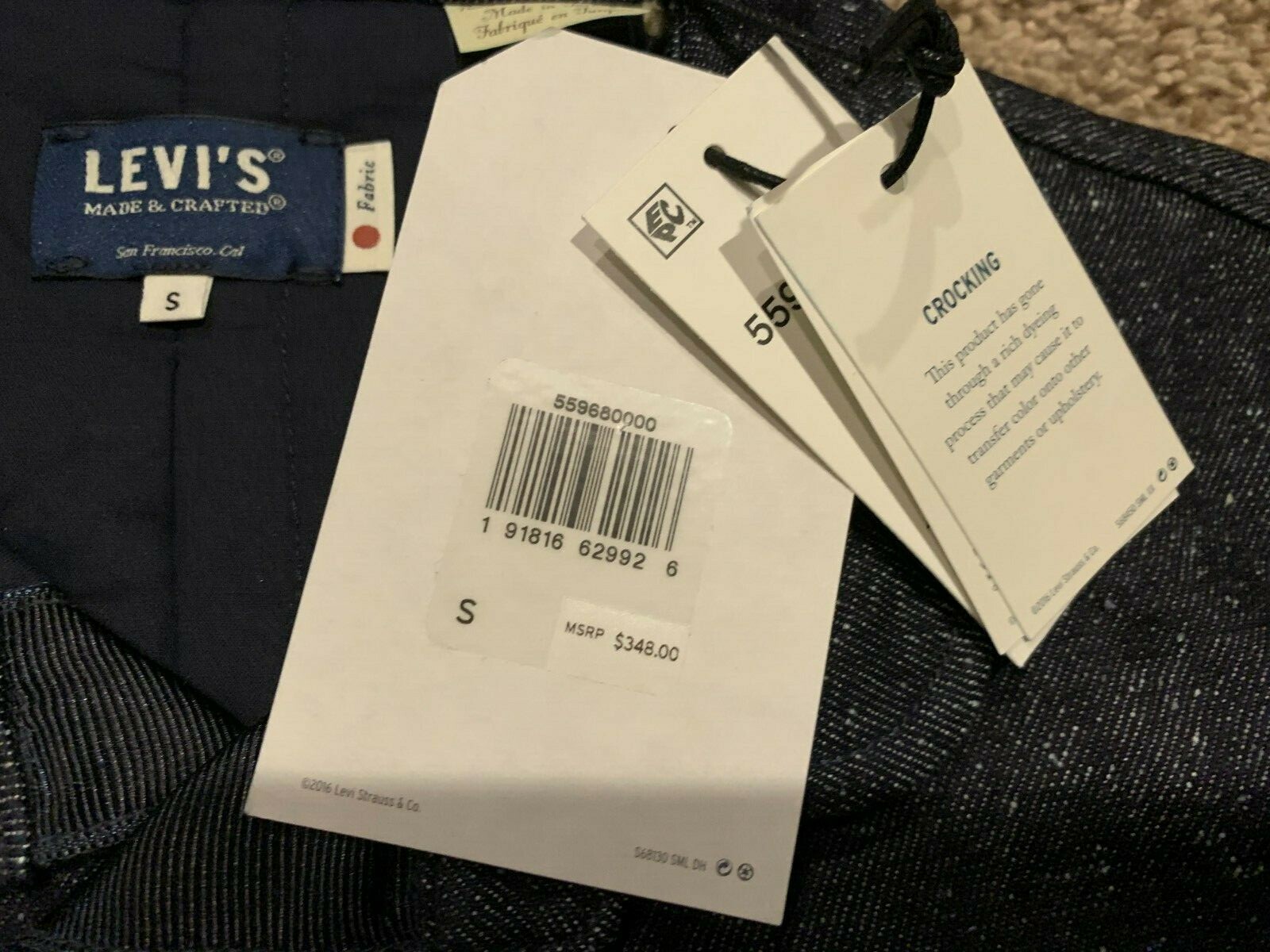 Pre-owned Levi's Made & Crafted Sack Jacket Japanese Fabric Neppy Denim (s) Rt$348 B5 In Multicolor