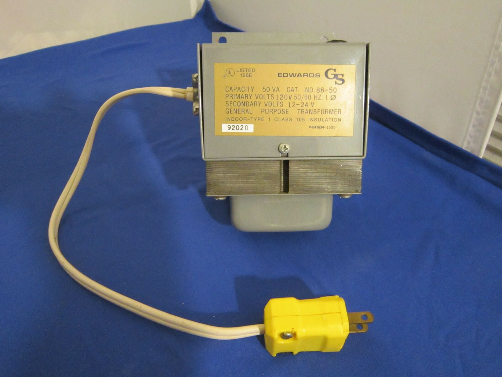 EDWARDS 88-50 GEN PURPOSE TRANS 50VA PRI VOLTS 120V 50/60 Hz