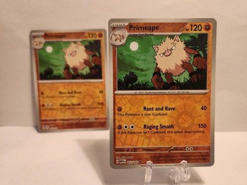 Pokémon TCG Primeape Reverse Holo Uncommon English 151 *NM