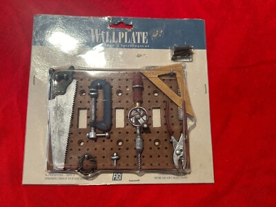 Vintage FIGI Carpenter/Handyman/Workshop/ManCave Triple Light Switch