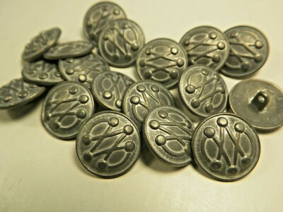 New Lot of Metal Silver Nickel Buttons sizes 13/16 inch 11/16 & 5/8  (S34)