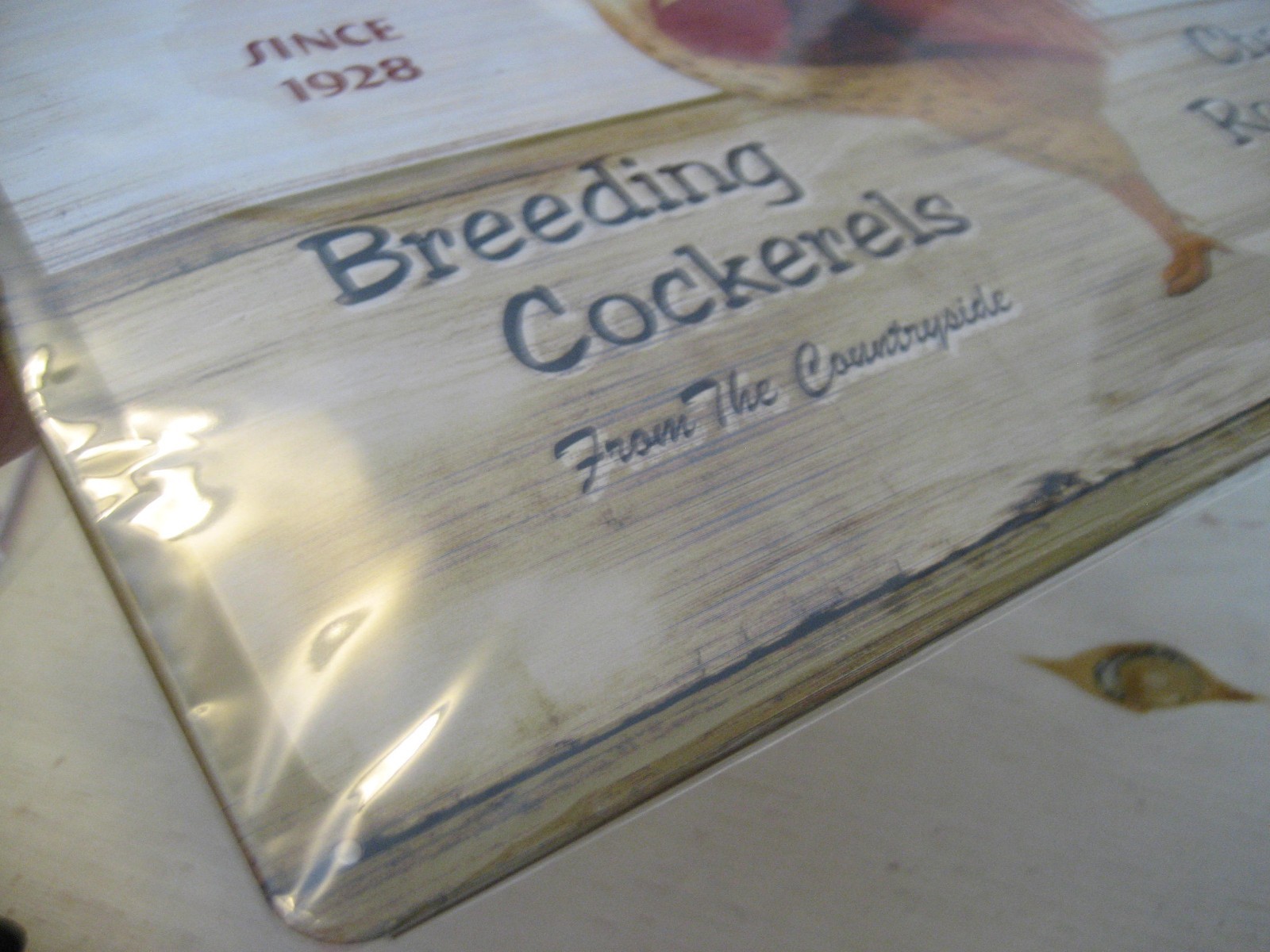 NEW  Nostalgic Art RETRO CHARM Charlys Rooster Farm GOOD MORNING TIN LITHO SIGN