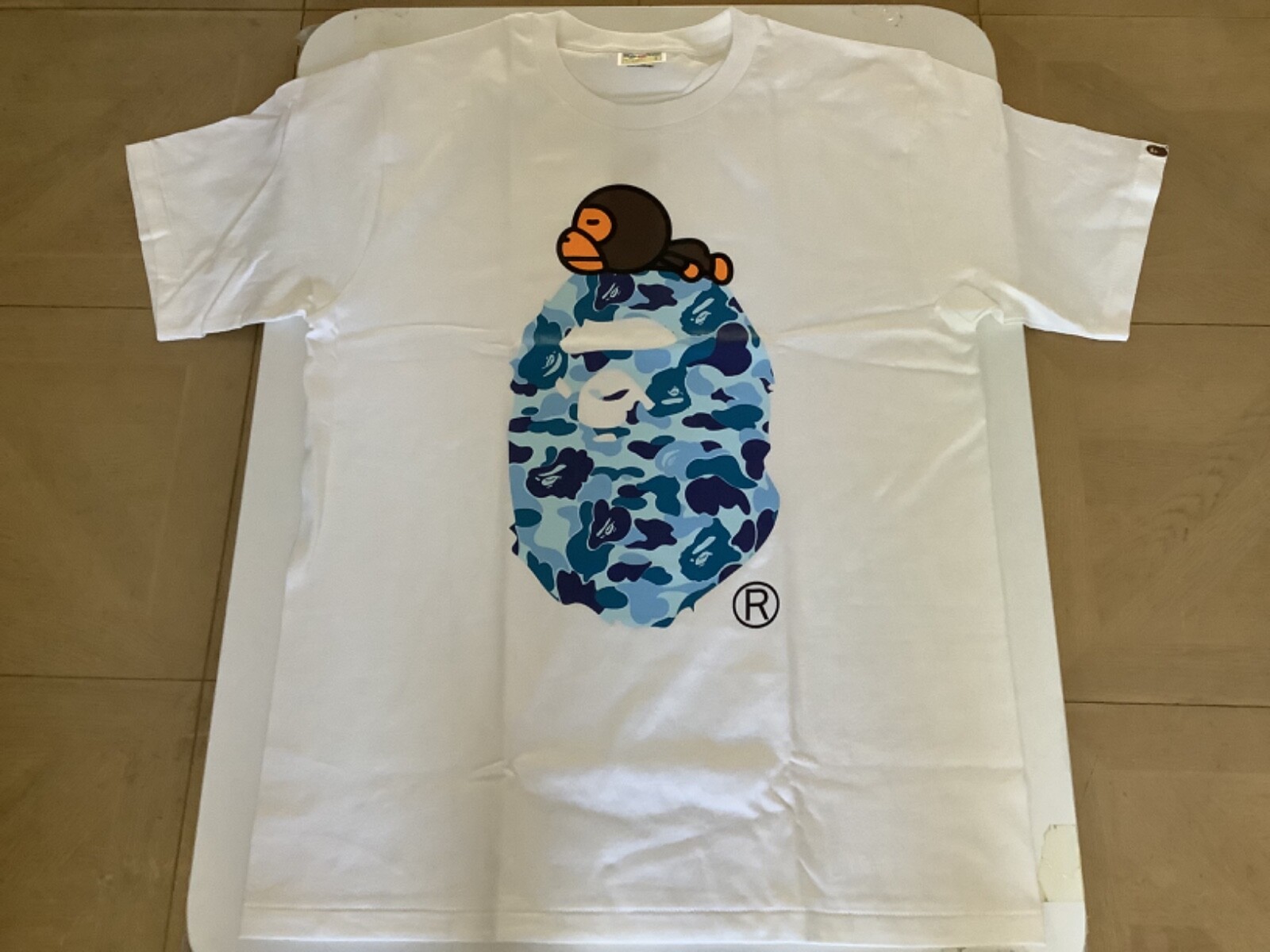Authentic ape bape abc camo milo on big ape tee t shirt