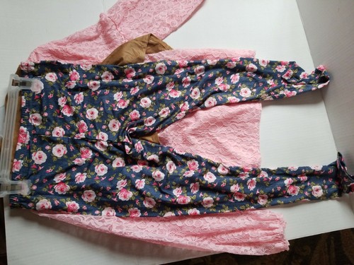 Girls Pink, Brown And Floral 3 Piece set s10/12 By Wonder Nation