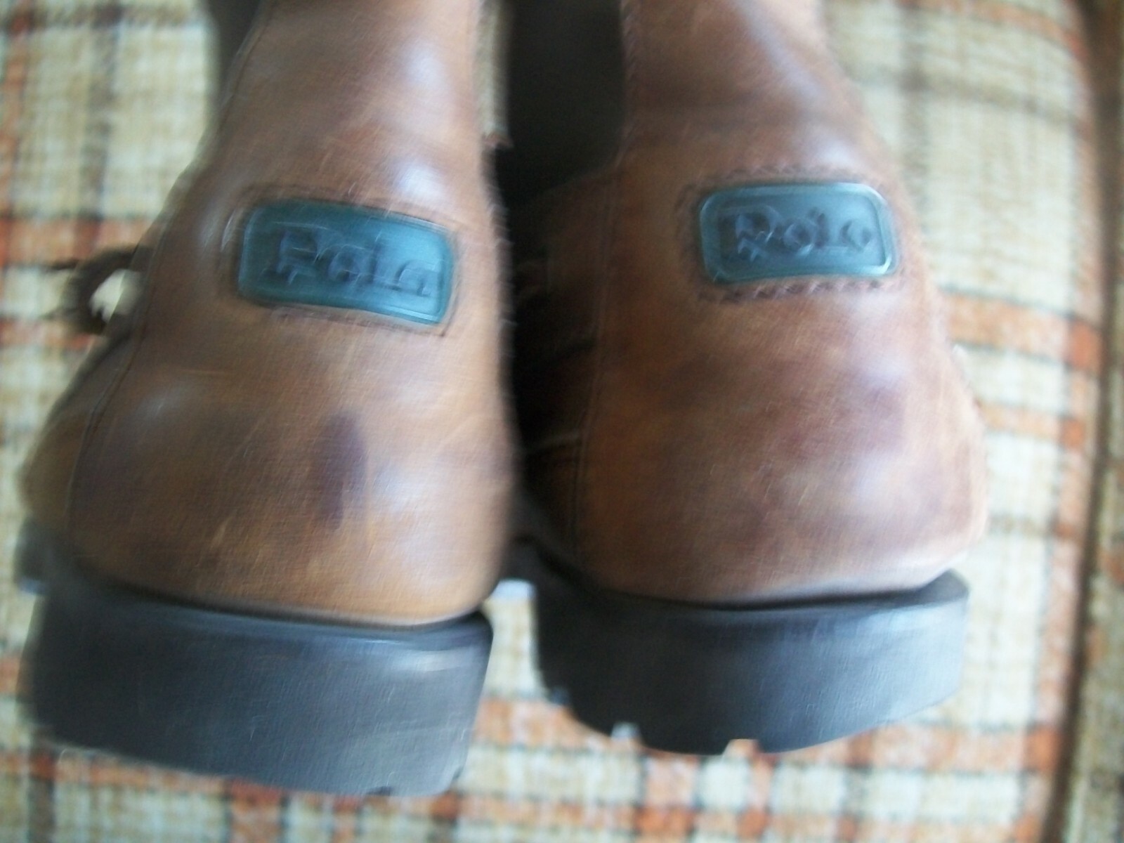 Ralph Lauren Womens 7.5B Brown Leather Ankle Boots W60032 RLZ 2821