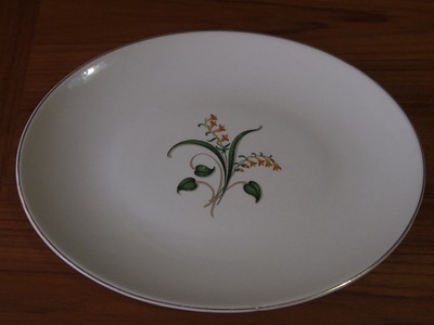 VINTAGE EDWIN KNOWLES YELLOW FORSYTHIA FINE CHINA - PLATE & SERVING PLATTER