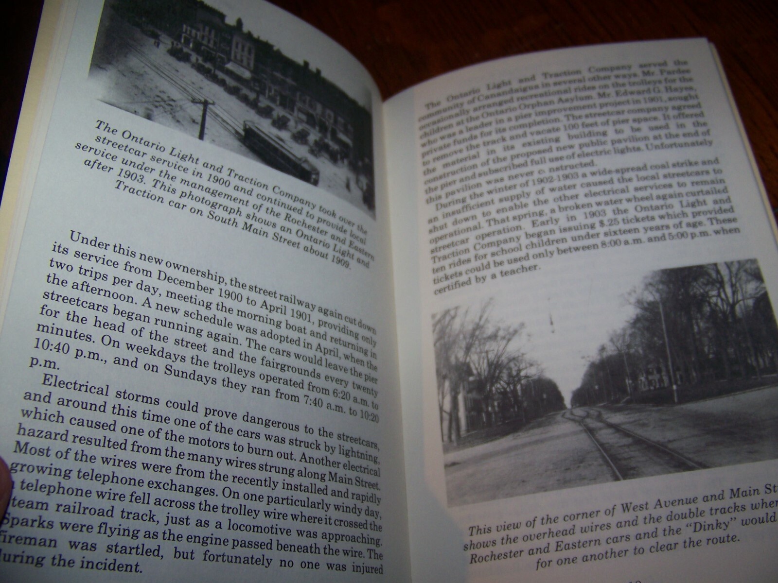 A STREETCAR NAMED DINKY CANANDAIGUA NY STREET RAILWAY TROLLEY TRAIN HISTORY BOOK