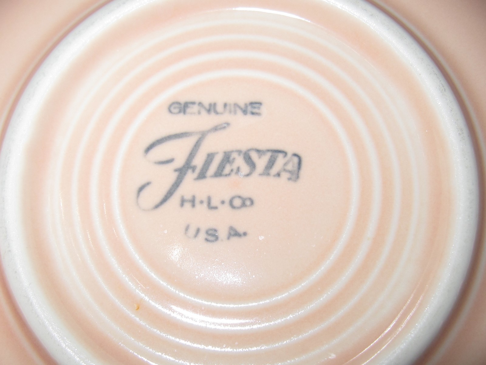 Fiestaware Peach Cups And Saucers Set of Five