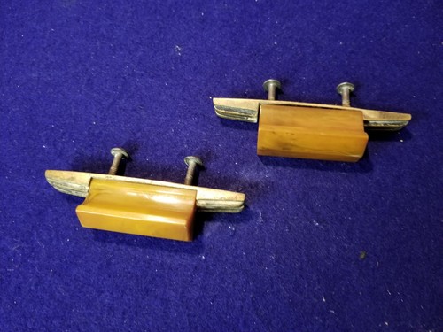 Vintage Bakelite Drawer Pulls with Brass (2)