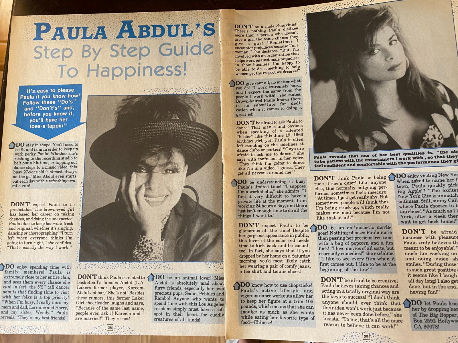 Paula Abdul, Two Page Vintage Clipping | eBay