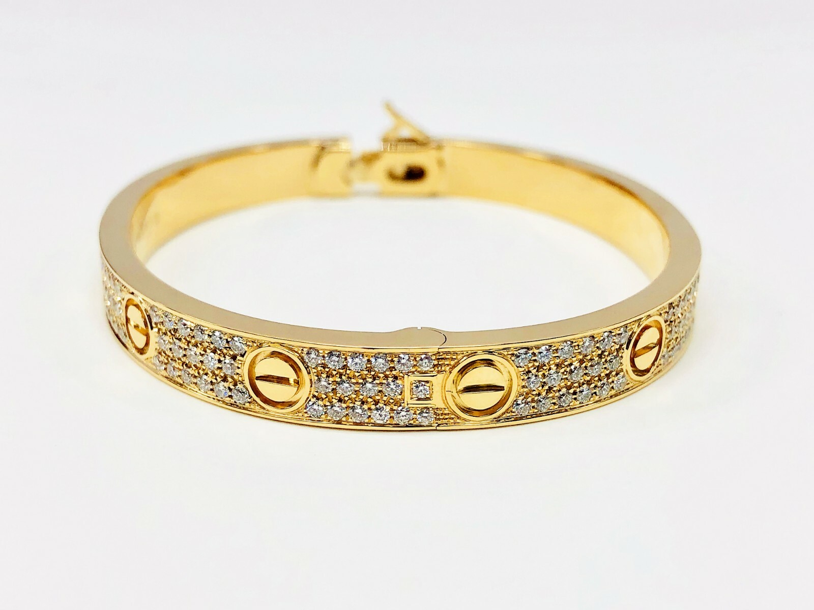 Cartier Love Bracelet, 18K Yellow Gold Set With 204 Brilliant cut Diamonds.