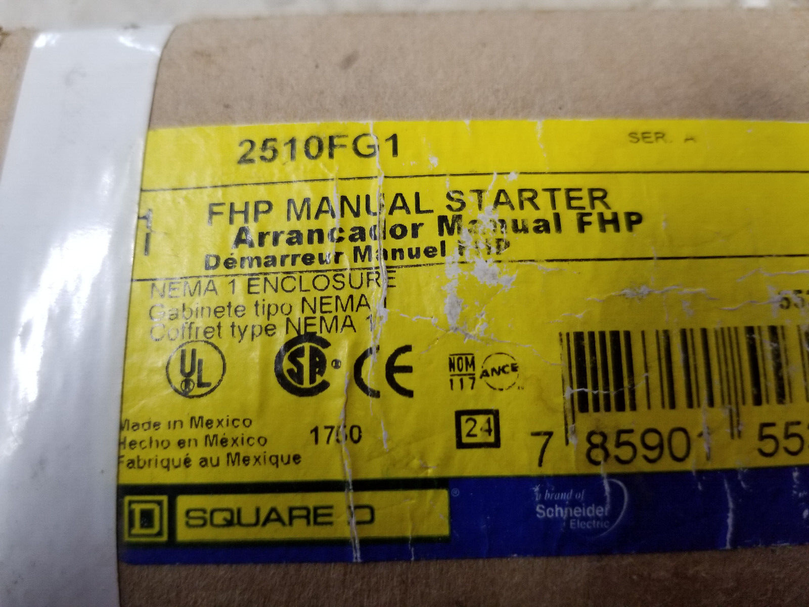 2510FG1 - Square D - Motor Starter 16 Amp - 1 Pole - 14 V - Picture 1 of 6