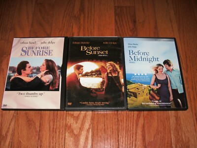 The Before trilogy on DVD. Sunrise, Sunset and Midnight. Richard Linklater. Rare