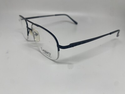 NEW LEGACY MR2003 BK BLACK SEMI-RIMLESS MENS EYEGLASSES RX 55-20-145