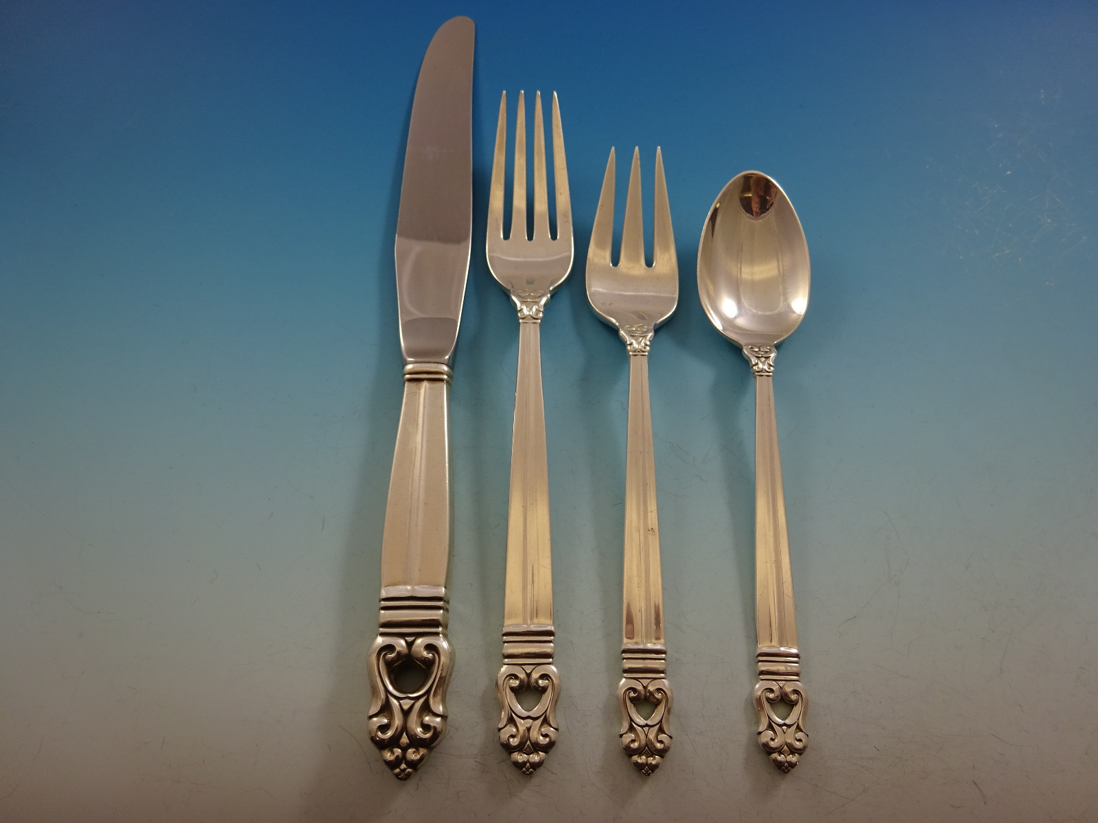Royal Danish by International Sterling Silver Flatware Set 12 Service 108 Pieces eBay