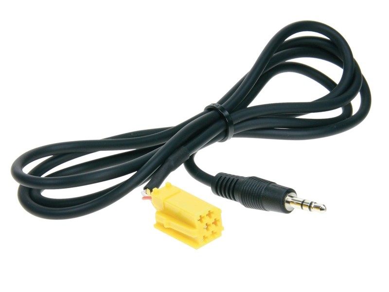 Adaptateur Stereo Jack 3.5 Mm Vers Mini-Iso Jaune
