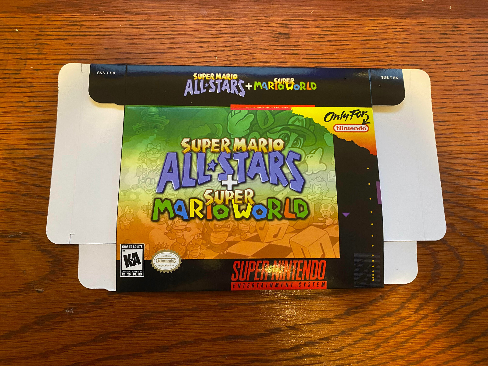 Super Mario All-Stars + Mario World - Nintendo SNES BOX ONLY Super Mario All-Stars + Mario World - Nintendo SNES BOX ONLY