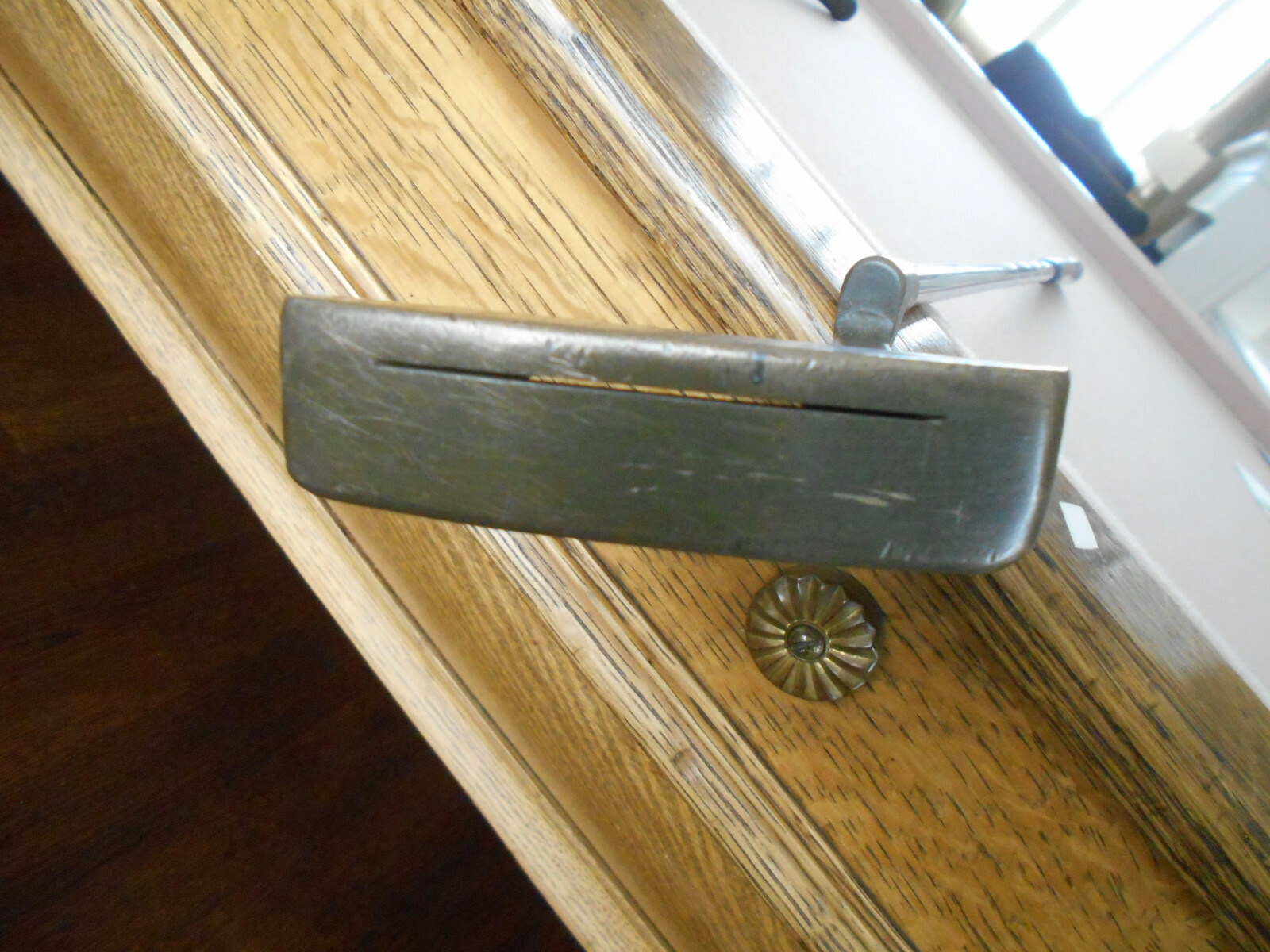 VTG ORIGINAL PING ANSER PUTTER #80020 SLOTTED BOTTOM BRASS HEAD STEEL RH 35 1/2