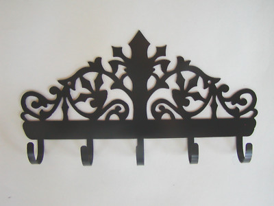 Victorian Scrollwork Key Hook Wall Key Holder Jewelry Belt Scarf Steel
