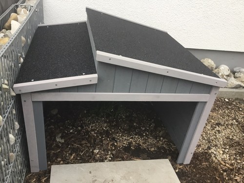 Mähroboter Holzgarage Schrägdach Massivholz Unterstand Carport Grau | eBay