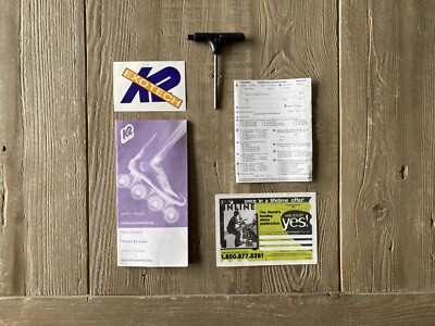 Vtg K2 Skates Inline Skate Tool Allen Wrench Hex Key Owners Manual Sticker More