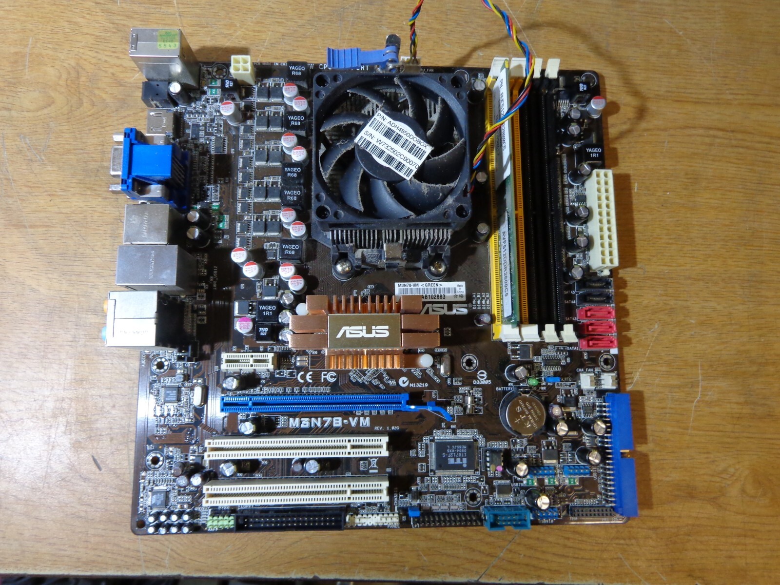 Asus M3N78-VM AM2 Computer Motherboard CPU Combo 4slot DDR2