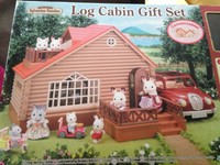 sylvanian families log cabin gift set