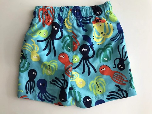 J Khaki Colorful Sea Creatures Swim Trunks Boys 3T Beach