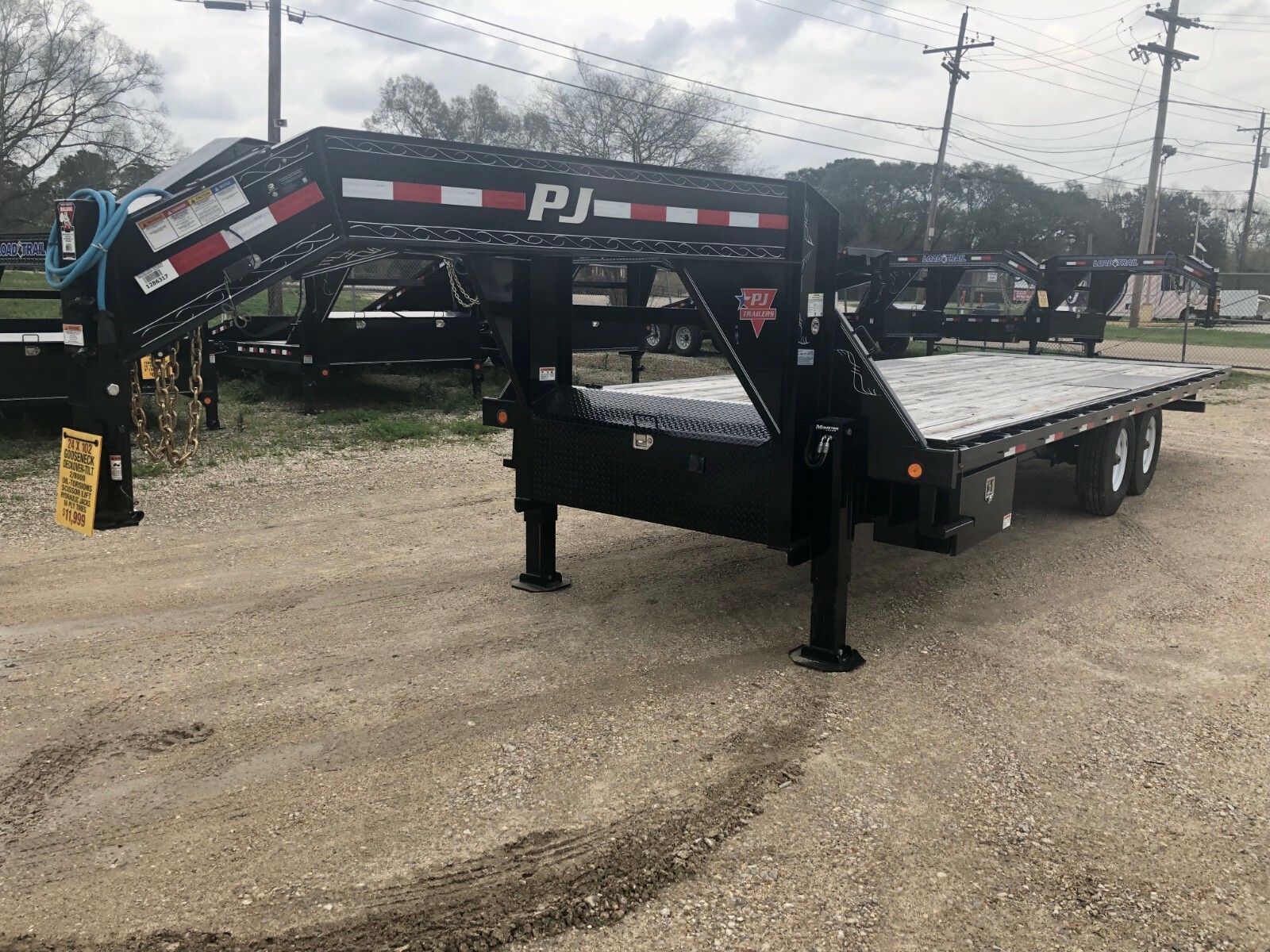 24' GOOSENECK TILT--DECKOVER TRAILER--PJ--2/8K TORSION AXLES--NEW