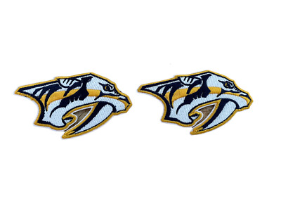 NHL Team Nashville Predators Iron/Sew On Embroidered Badge Patch Set Of 2 New