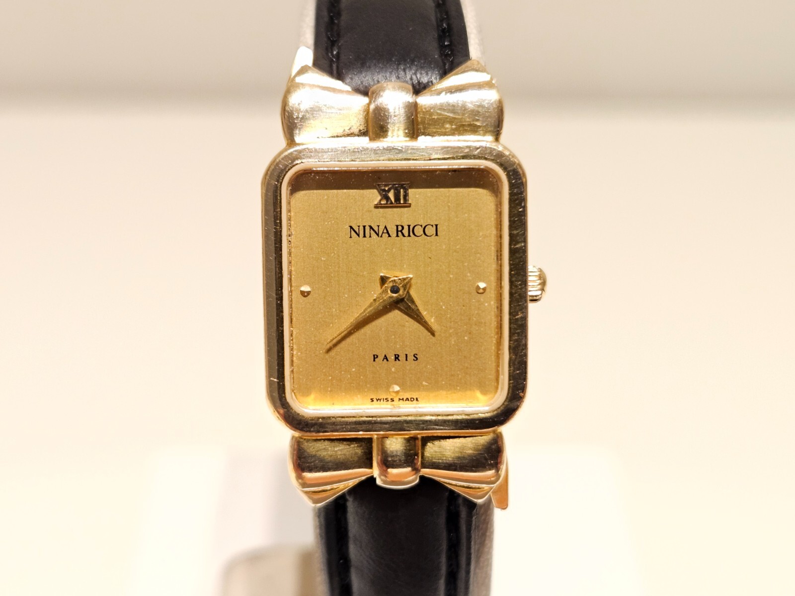 VINTAGE LUXURY LADIES SWISS RECTANGLE GOLD PLATED QUARTZ